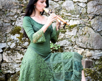 Dream Medieval dress, princess dress, Gypsy bohemian dress, Boho dress, Bohemian dress, romantic lace dress, psychedelic festival dress