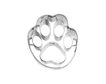 Paw Print Cookie Cutter / Stainless Steel Puppy Dog Cat Kitten Cookie Shape / Dog Biscuit Treat Press / Puppy Patrol Girl Boy Birthday Party