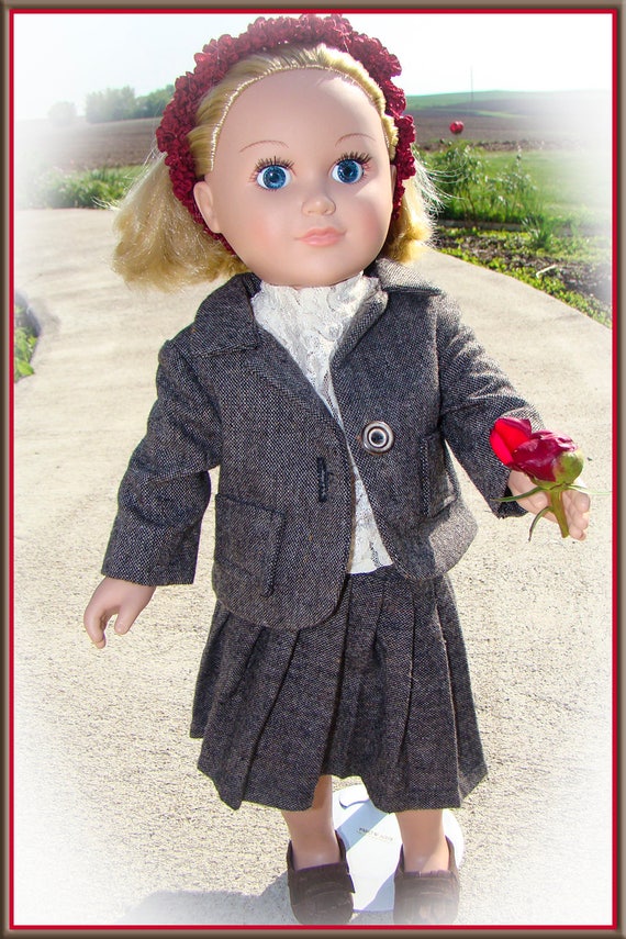 Wool Business Suit for American Girl Doll or 18 Doll