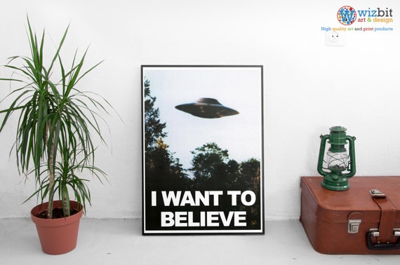X-Files I want to Believe poster. High quality reproduction