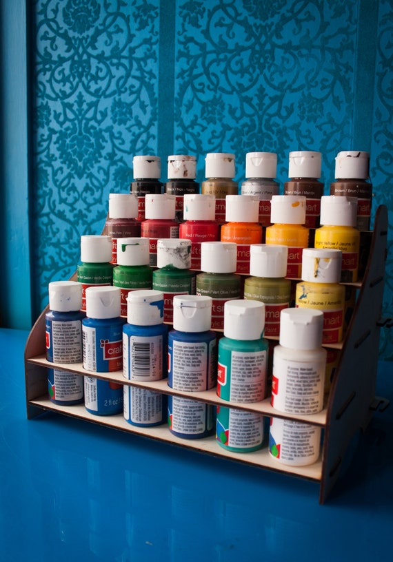 Organizer Storage Display Rack for Craft Paint Holds 2 oz