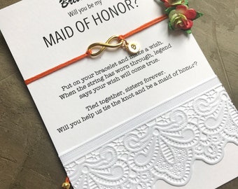 Sister maid of honor, Sister maid of honor proposal, Sister bracelet, Sister gift, Wedding sister gift, be my maid of honor, B1a
