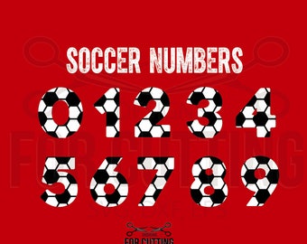 SOCCER numbers, soccer monogram font, sport font svg, soccer font, Studio3, svg, dxf, eps. Digital Files, Instant Download. 0626