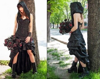 Steampunk dress/Victorian dress/Bustle Steam punk prom dress/Gothic dress/Victorian fashion/Bustle dress/Bustle skirt
