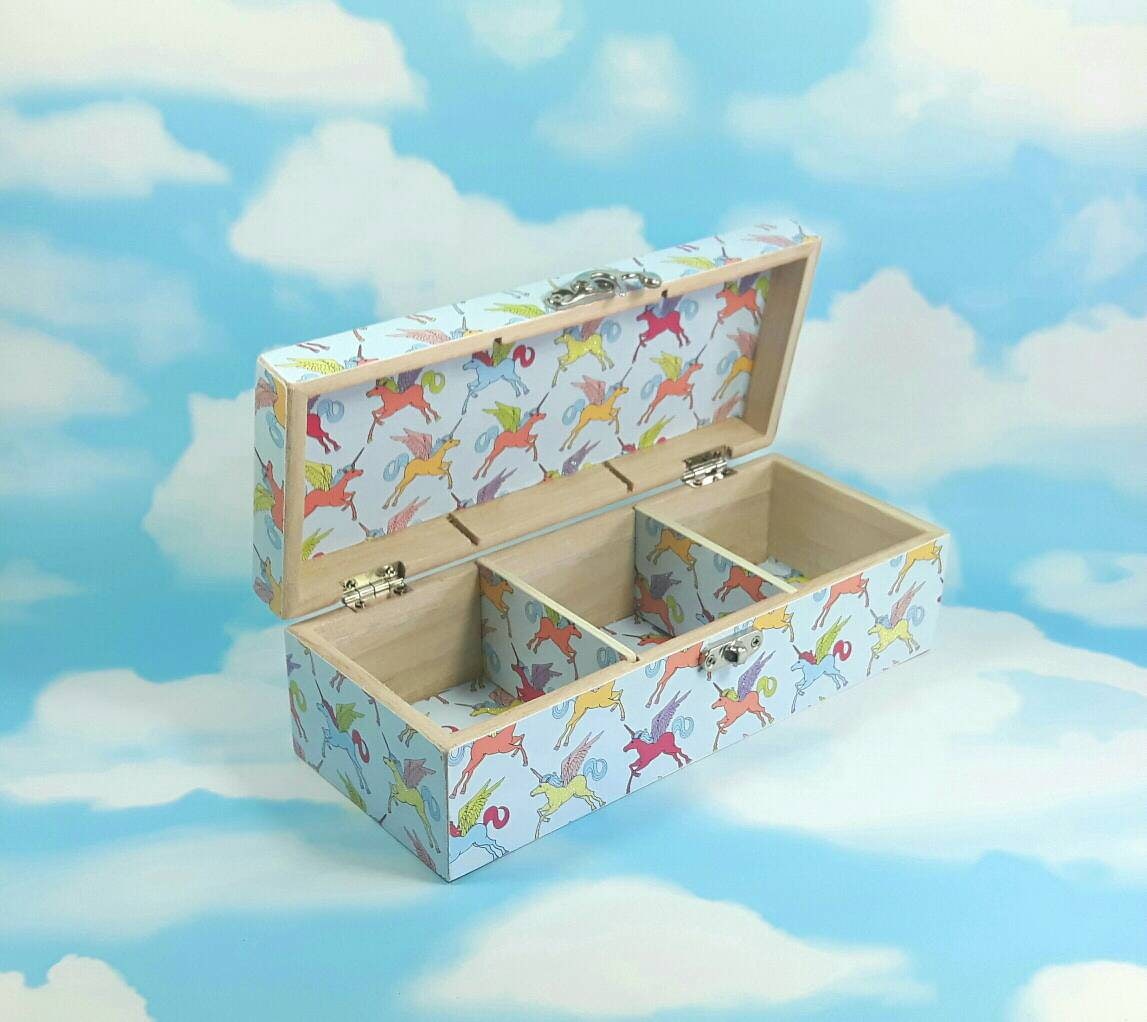 Unicorn Jewellery Box Unicorn Gift Decoupage Box Unicorns