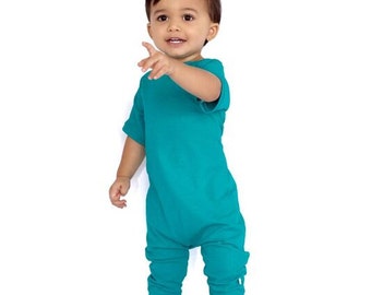baby romper, toddler romper, toddler boy romper, baby girl romper, baby boy romper, solid romper, striped romper, green romper, JADE