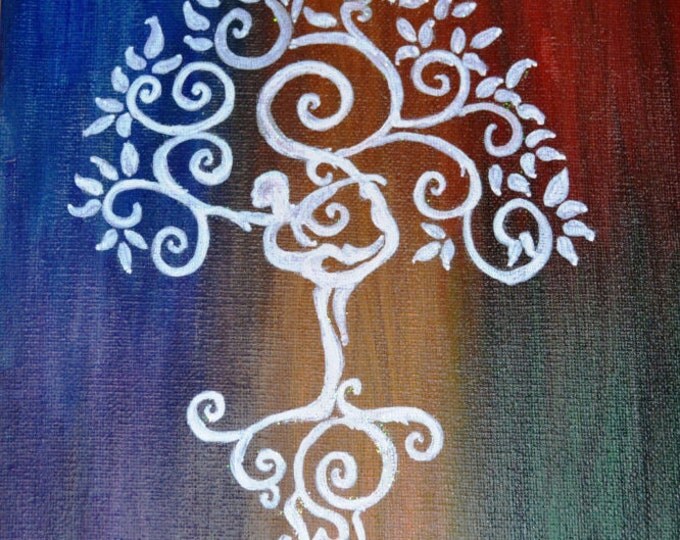 Yoga Mandala Art- Chakra artLimited edition- Hand made, Reiki Charged, Yoga art, Wall decor,Acrylic on Canvas.