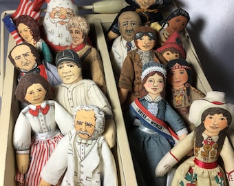 Collection of 1979 Hallmark Cloth Dolls without Box