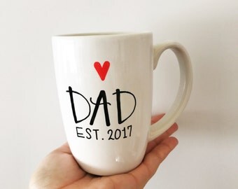 New Dad Gift, New Dad Mug, Gifts For Dad, Dad Mug, Daddy To Be Mug, Dad To Be Mug, Personalized Dad Gifts, Hand Painted, Dad Gifts