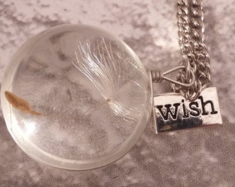 Dandelion Necklace, Dandelion Pendant, Dandelion Jewellery, Dandelion, Necklace, Garden Jewellery, Gifts for Her, Jewellery, Dandelion Seeds