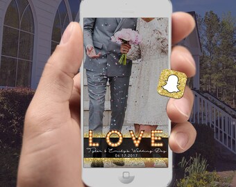 Price DROP! Wedding Marquee Letters Snapchat Filter - LOVE Wedding Day Custom Geofilter
