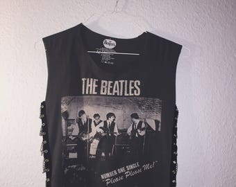 Chained Up Sides Grey Beatles Band Top