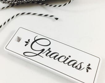 Muchas Gracias Tag, Thank You Tag, Fiesta Tag, Wedding Tag, Favor Tag, Wedding Favor Tag, Personalized Tag, Gracias Tag, Gracias Wedding, 18