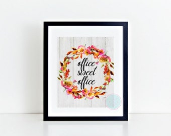PRINTABLE ART Offiice Sweet Office Office Wall Art Office Decor Digital Prints Office Decor New Job Gift Gifts For Boss Secretary's Day