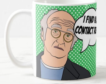 Larry David, Curb Your Enthusiasm, Inspired Coffee Mug Gift, Father's Day Gift, HBO TV Pop Art Culture