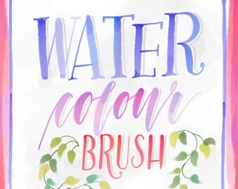 Procreate Watercolour Lettering Custom Brush