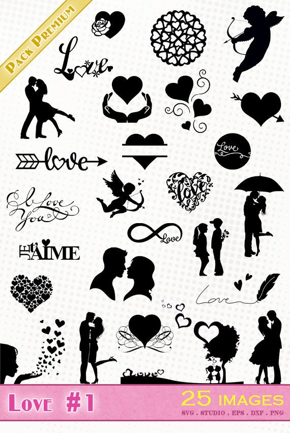 Download Liebe 25 svg/eps/dxf/silhouette studio/png Silhouetten