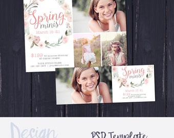 Spring Mini Session Template, Photography Template, Mini Session Marketing, Marketing for Photographers, Photography Marketing, Digital File