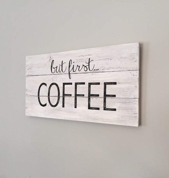 But first...COFFEE sign wood pallet rustic farmhouse style