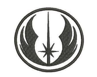 6 sizes - Star Wars Jedi Symbol Embroidery Design, Star Wars Embroidery Design, Jedi Embroidery Design, Instant Download, Rebel alliance