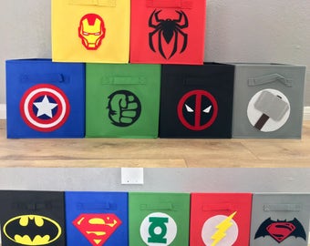 Superhero Cube Storage Bins