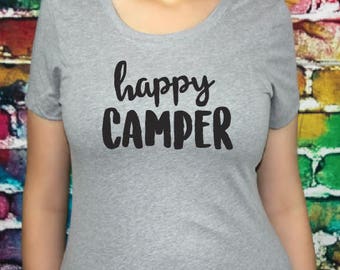 Happy camper shirt | Etsy