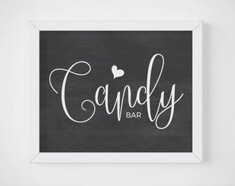 Chalkboard Candy Bar Sign, Wedding Candy Bar Sign, Chalkboard Sweets Sign, Chalkboard Candy Bar Decor, DIY wedding template, DIGITAL PDF