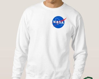 NASA Sweater, NASA Mini Logo High Quality Soft Unisex Crew Neck Sweatshirt, Sweater, Pullover Shirt Gift Present