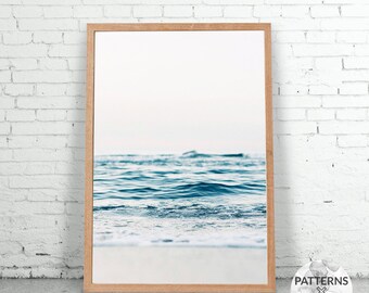 Ocean print - Minimalist beach print- Printable Wall art - Digital print - Modern Scandinavian design - Photography