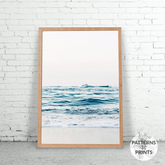 Ocean print Minimalist beach print Printable Wall art