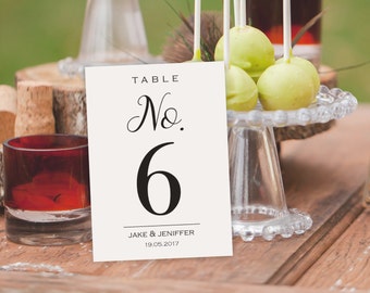 Wedding Table Numbers - Printable Table Numbers - Printable Wedding - DIY Table Card - Rustic Table Numbers - Seating Table Cards #WDH0246