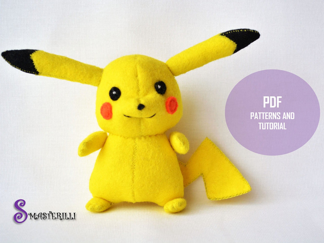 Pokemon Pikachu PDF Toy Sewing Patterns and Tutorial