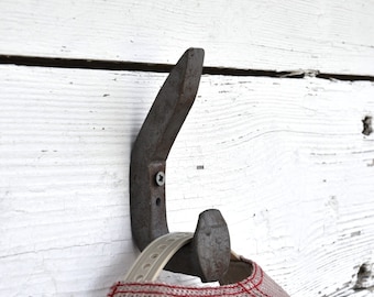 Railroad Spike Hook, Double Hook, Rustic Wall Hooks, Rustic Coat Rack,Rustic Coat Hooks,Country Home Decor, Barn Decor,Shabby Chic Wall Hook