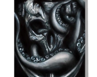 Skull Octopus Tentacle Anchor Greeting Card