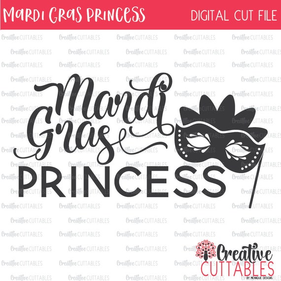 mardi gras princess svg