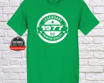 Legendary 40th Birthday tshirt- 40th , 40th birthday shirt , Legendary 1977 Shirt, Legendary 1977 tshirt, 40th , 40th , 40th birthday gift