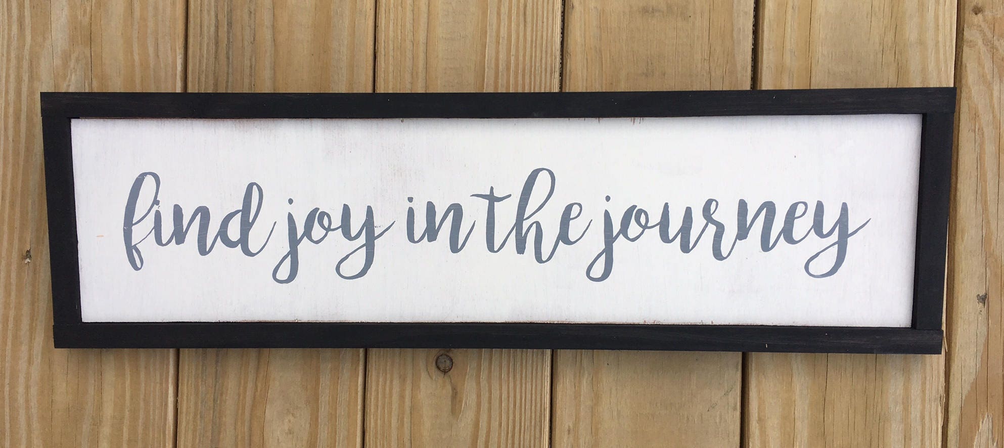 Find Joy in the Journey Framed Wood Sign