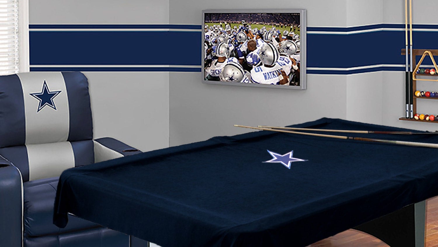 Custom Cloth Pool Table Cover with Military or NFL Embroidered