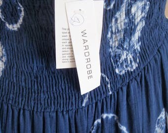 Navy and White Sundress size 28 uk