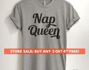 Nap Queen T-shirt, Ladies Unisex Crewneck Heather Shirt, Funny Ladies Nap T-shirt