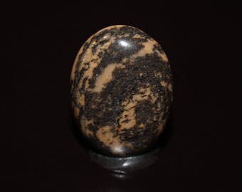 Rhodonite Cabochon - Oval Pink and Black Gemstone Cabochon - DLML9
