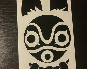 Princess Mononoke - Wolf spirit mask decal