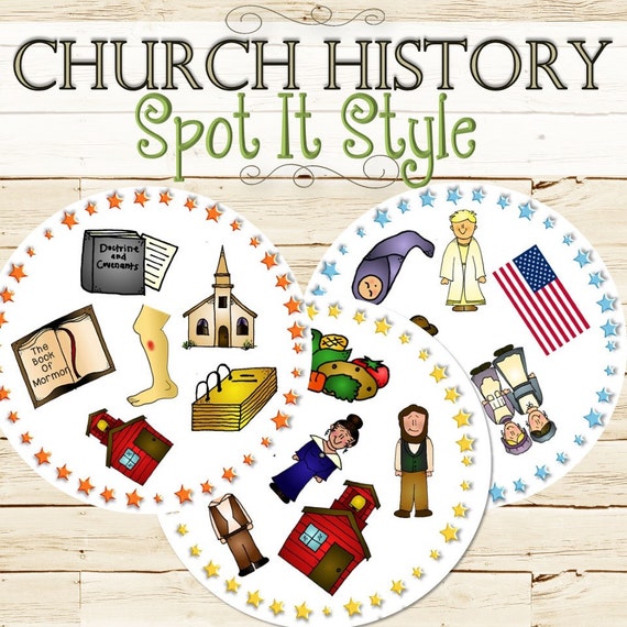 Church History Spot It Style Find the Match INSTANT DOWNLOAD