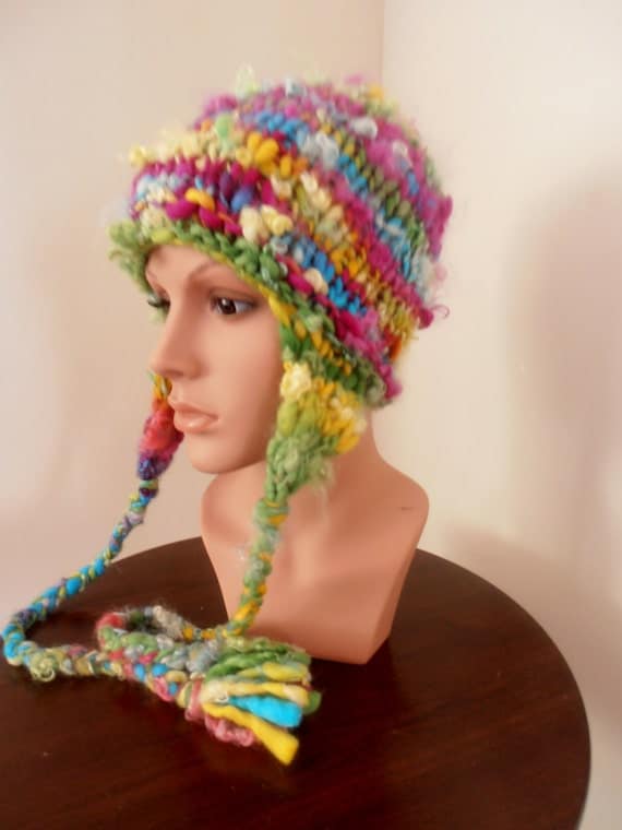 Add Ear Flaps To Knit Hat / Slouchy Beanie Knit Hat Easy Knitting