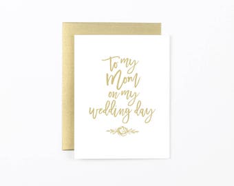 to my mom wedding card, mother of the bride card, to my mom card, mom wedding day card, mom thank you card, wedding stationery