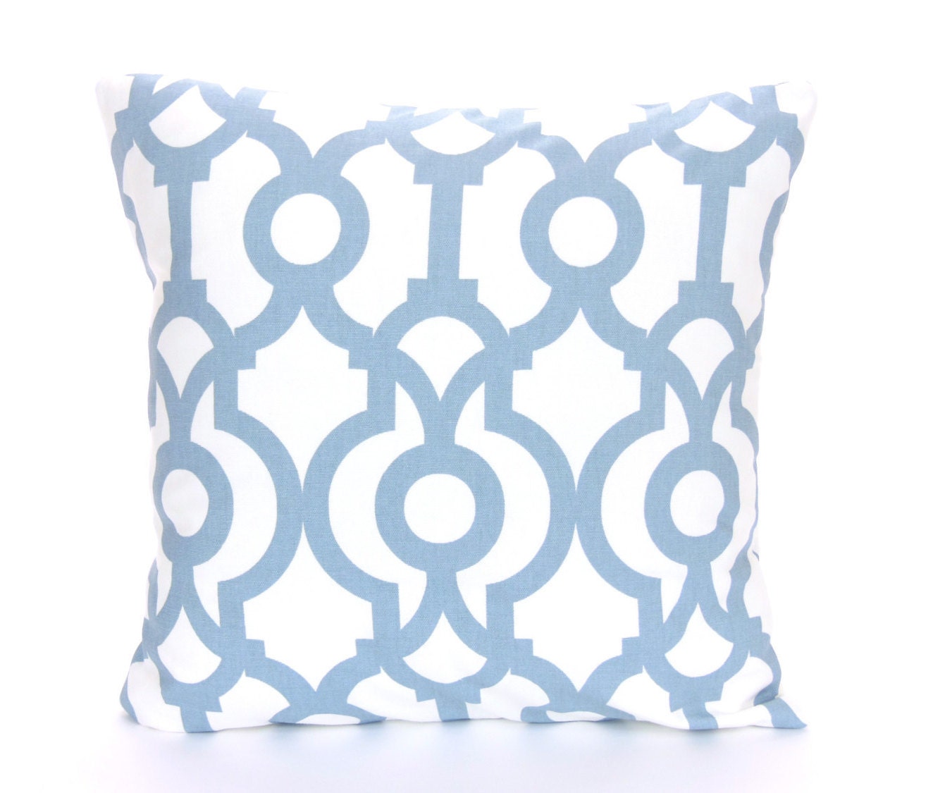 Slate Blue White Throw Pillow COVER ALL SIZES One or More