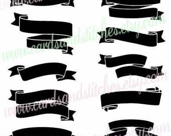 Chalkboard Banners SVG - Shapes SVG - Banners SVG - Digital Cutting File - Vector - Cricut Cut - Instant Download - Svg, Dxf, Jpg, Eps, Png