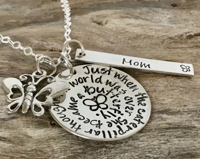 Personalized Daughter Sterling Silver Necklace - Hand Stamped Young Girl / Teen Gift / Gift from Dad or Mom