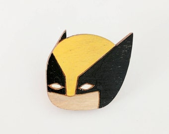 Wolverine - Logan - X-men - James Howlett - Marvel - Comic Book characters - Wolverine pinback - Geek Gift -Laser Cut & Hand Painted