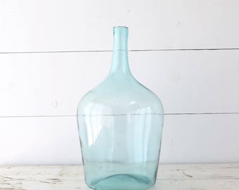 Vintage Demijohn Bottle, Large, French Wine Bottle, Farmhouse Decor | BoulderBlueStudio